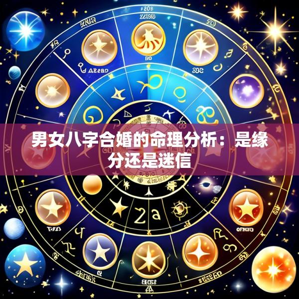 男女八字合婚的命理分析：是缘分还是迷信