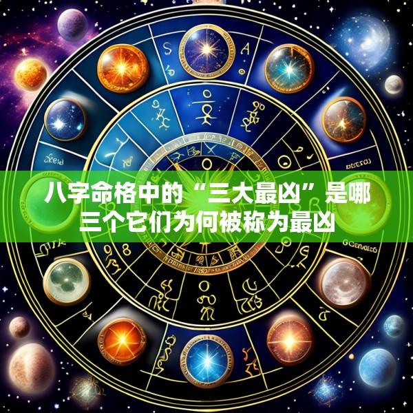 八字命格中的“三大最凶”是哪三个它们为何被称为最凶