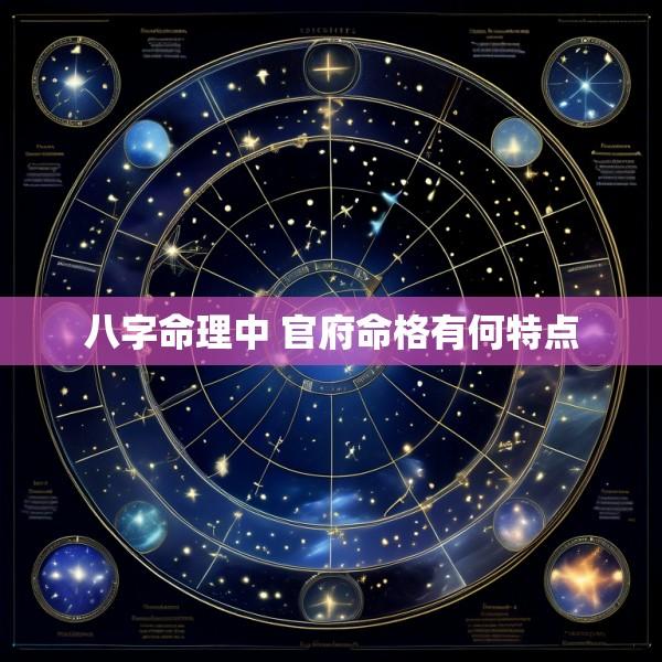 八字命理中 官府命格有何特点