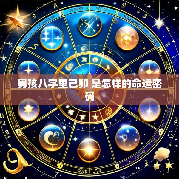 男孩八字里己卯 是怎样的命运密码