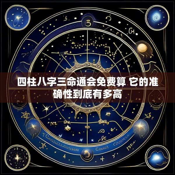 四柱八字三命通会免费算 它的准确性到底有多高