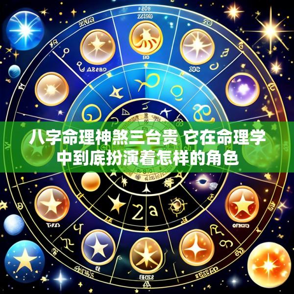 八字命理神煞三台贵 它在命理学中到底扮演着怎样的角色