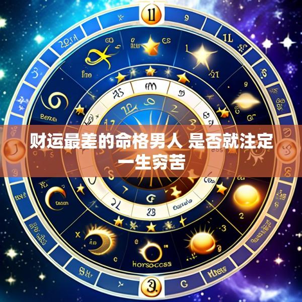 财运最差的命格男人 是否就注定一生穷苦