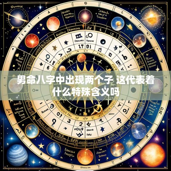 男命八字中出现两个子 这代表着什么特殊含义吗