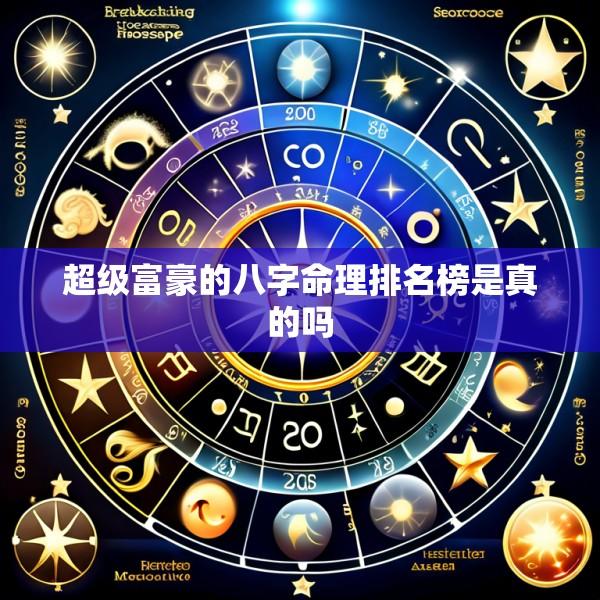 超级富豪的八字命理排名榜是真的吗