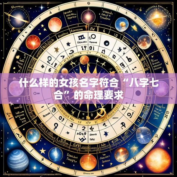 什么样的女孩名字符合“八字七合”的命理要求