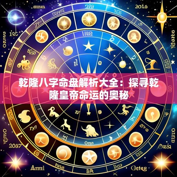 乾隆八字命盘解析大全：探寻乾隆皇帝命运的奥秘