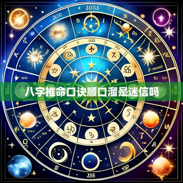 八字推命口诀顺口溜是迷信吗