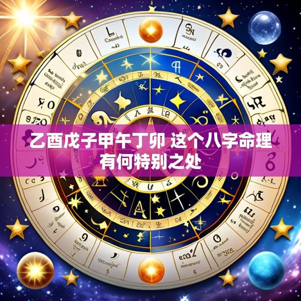 乙酉戊子甲午丁卯 这个八字命理有何特别之处