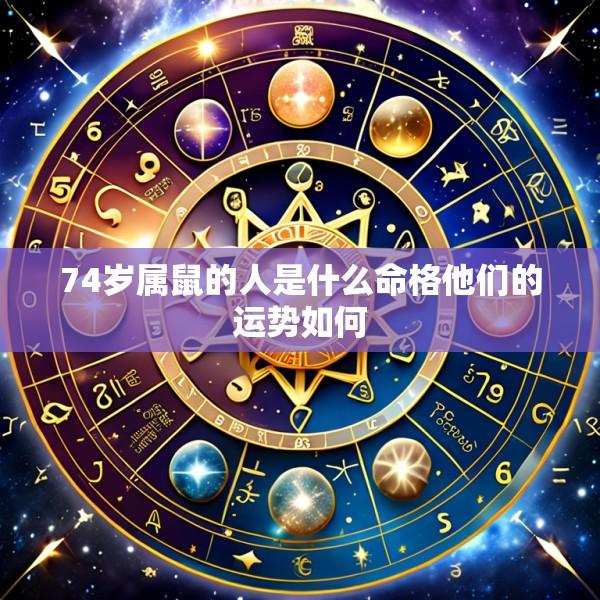 74岁属鼠的人是什么命格他们的运势如何