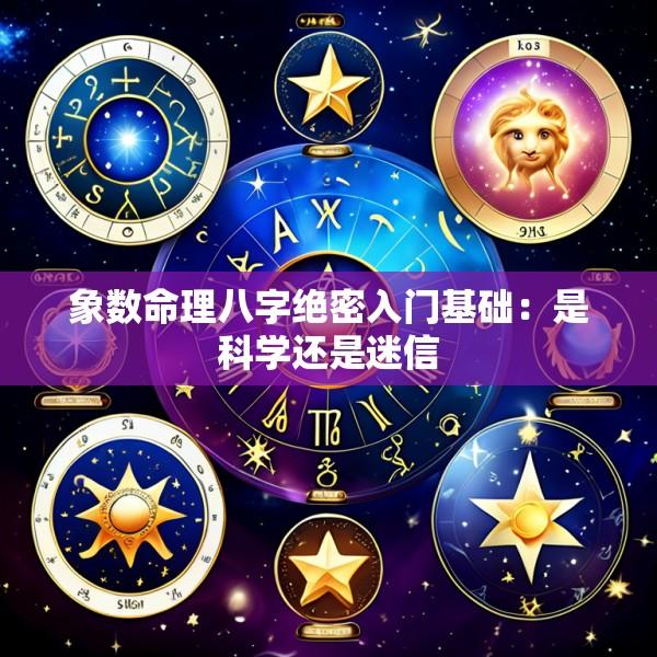 象数命理八字绝密入门基础：是科学还是迷信