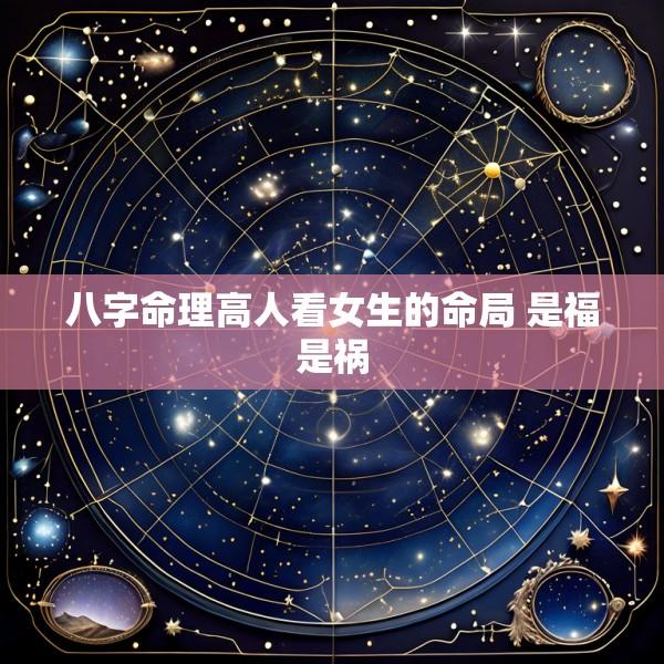八字命理高人看女生的命局 是福是祸