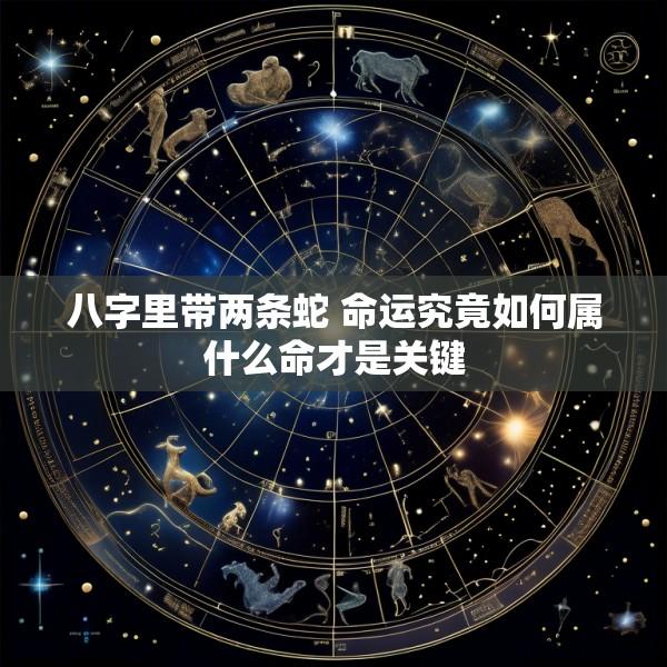 八字里带两条蛇 命运究竟如何属什么命才是关键