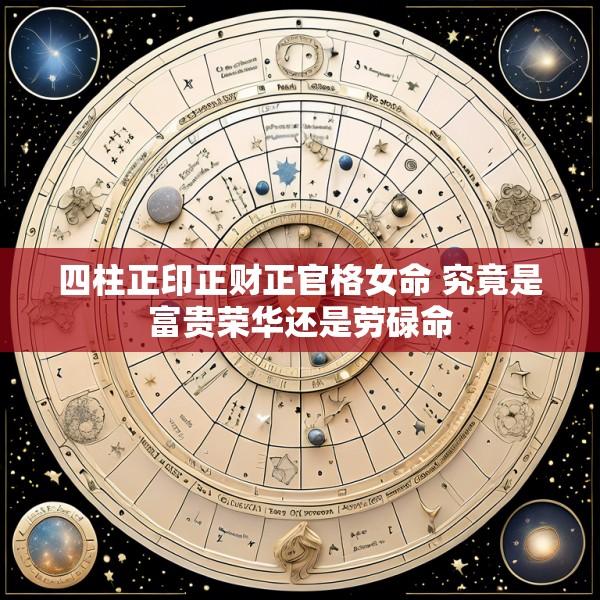 四柱正印正财正官格女命 究竟是富贵荣华还是劳碌命