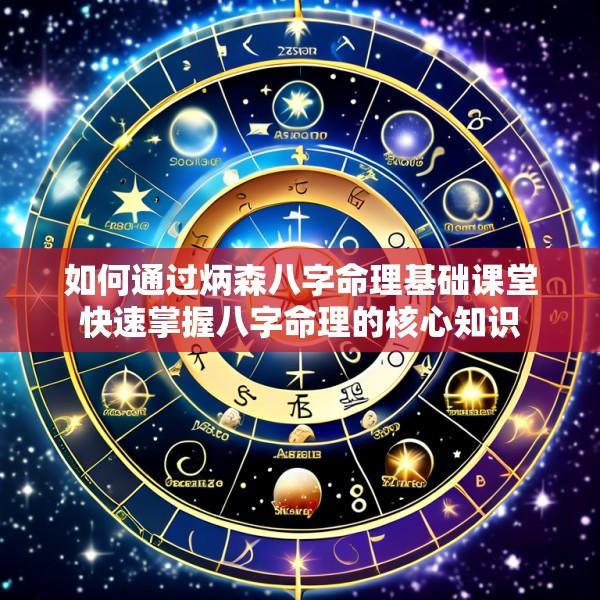 如何通过炳森八字命理基础课堂快速掌握八字命理的核心知识