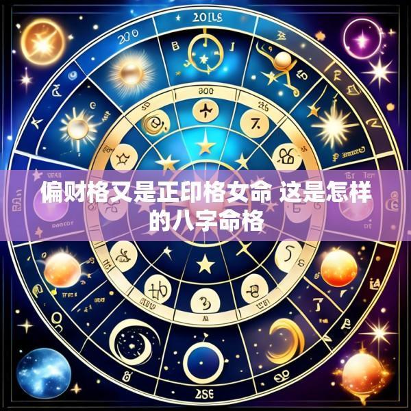 偏财格又是正印格女命 这是怎样的八字命格