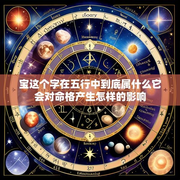 宝这个字在五行中到底属什么它会对命格产生怎样的影响
