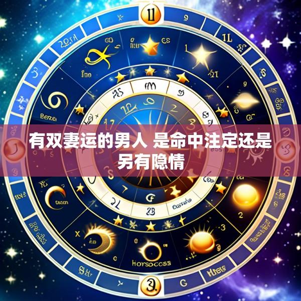 有双妻运的男人 是命中注定还是另有隐情