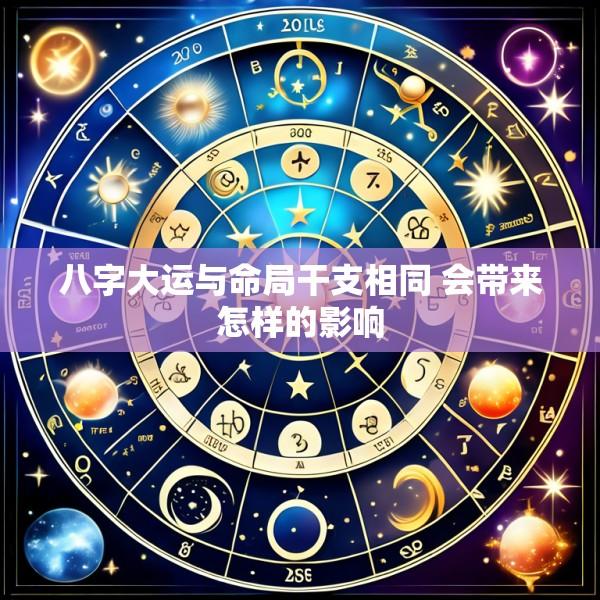 八字大运与命局干支相同 会带来怎样的影响