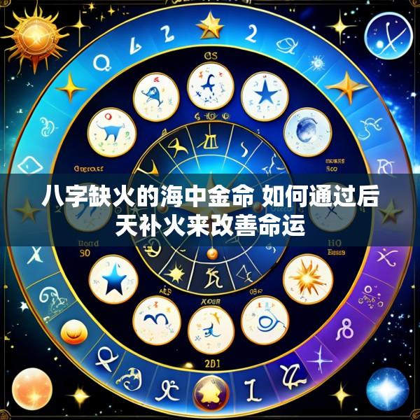 八字缺火的海中金命 如何通过后天补火来改善命运