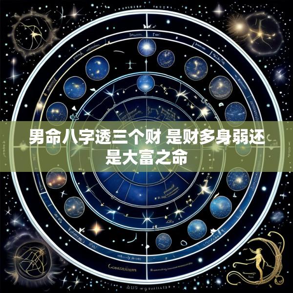 男命八字透三个财 是财多身弱还是大富之命