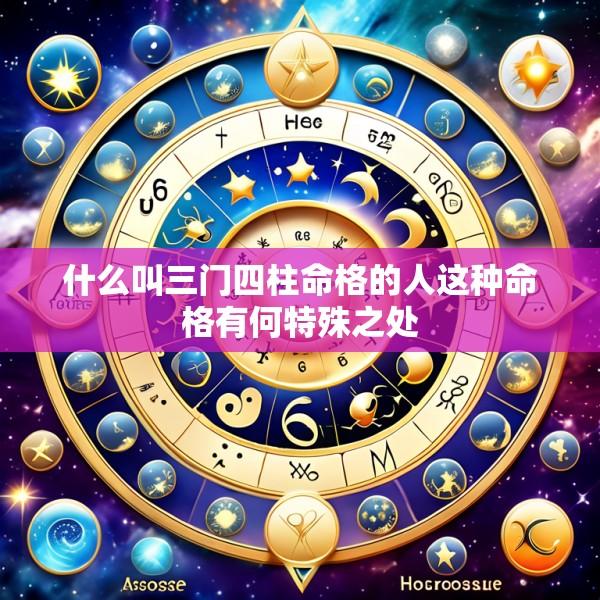 什么叫三门四柱命格的人这种命格有何特殊之处