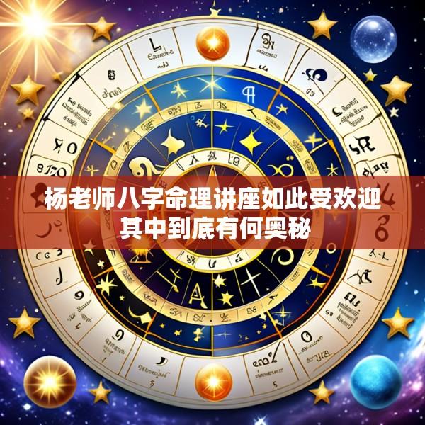 杨老师八字命理讲座如此受欢迎 其中到底有何奥秘
