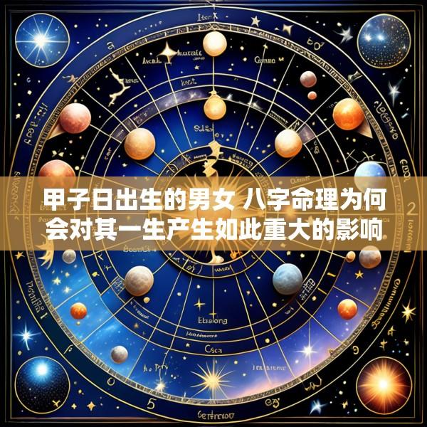 甲子日出生的男女 八字命理为何会对其一生产生如此重大的影响