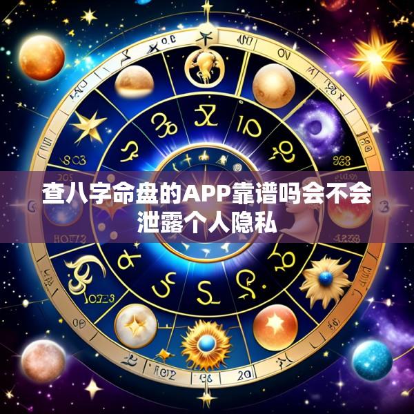查八字命盘的APP靠谱吗会不会泄露个人隐私