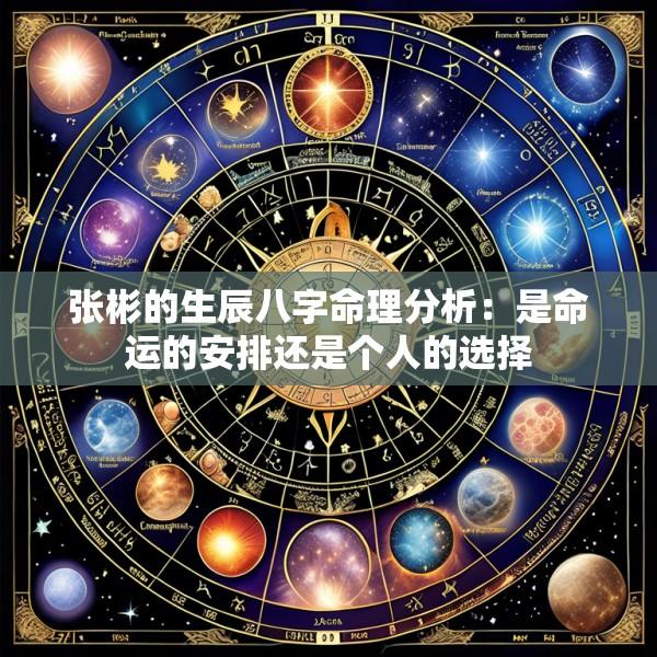 张彬的生辰八字命理分析：是命运的安排还是个人的选择