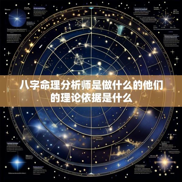 八字命理分析师是做什么的他们的理论依据是什么
