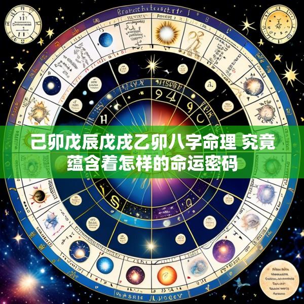 己卯戊辰戊戌乙卯八字命理 究竟蕴含着怎样的命运密码