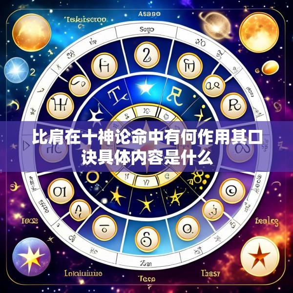 比肩在十神论命中有何作用其口诀具体内容是什么