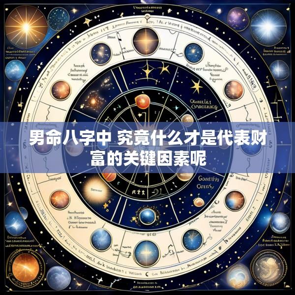 男命八字中 究竟什么才是代表财富的关键因素呢