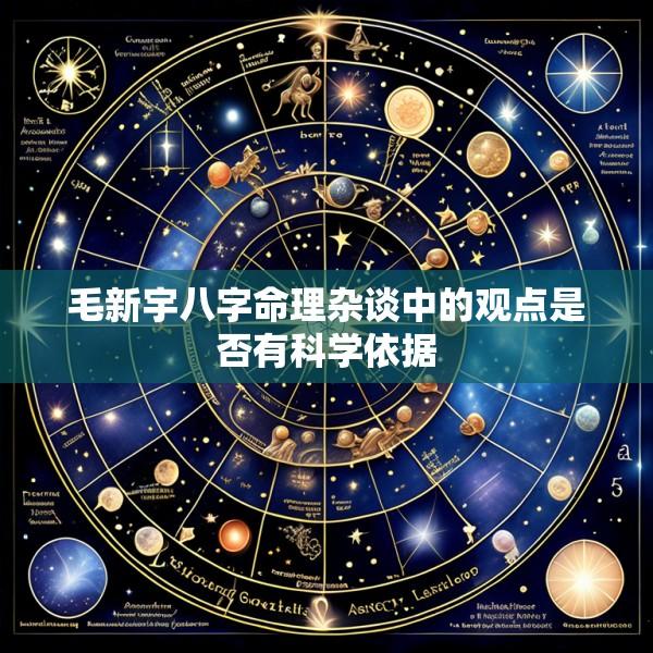 毛新宇八字命理杂谈中的观点是否有科学依据