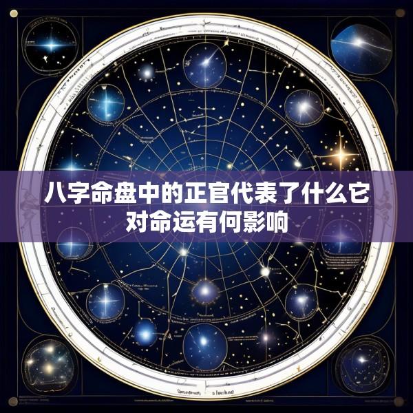 八字命盘中的正官代表了什么它对命运有何影响