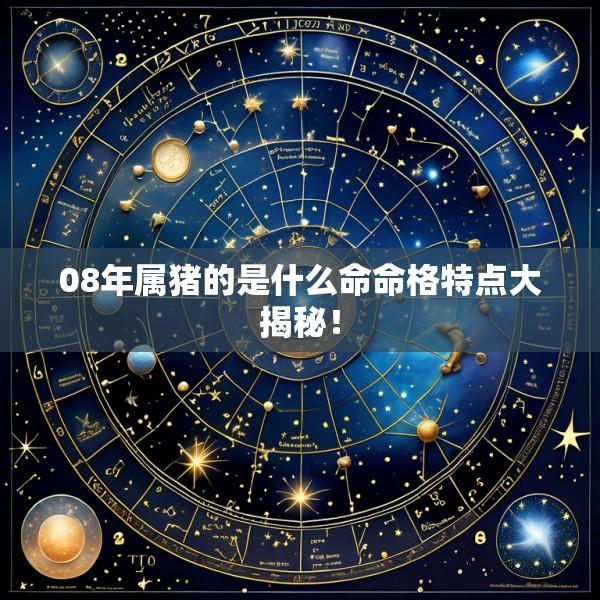 08年属猪的是什么命命格特点大揭秘！