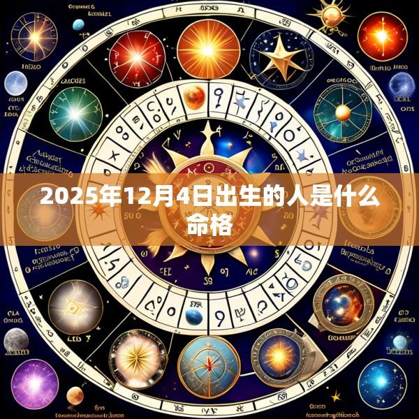 2025年12月4日出生的人是什么命格