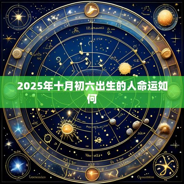2025年十月初六出生的人命运如何