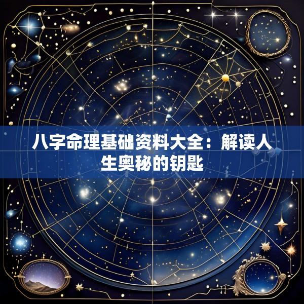 八字命理基础资料大全：解读人生奥秘的钥匙
