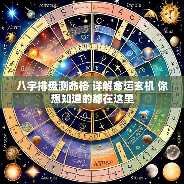 八字排盘测命格 详解命运玄机 你想知道的都在这里