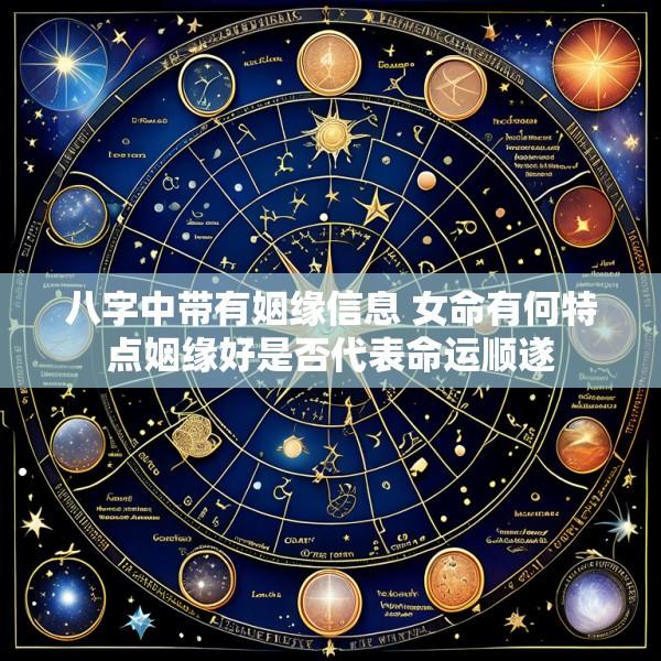 八字中带有姻缘信息 女命有何特点姻缘好是否代表命运顺遂