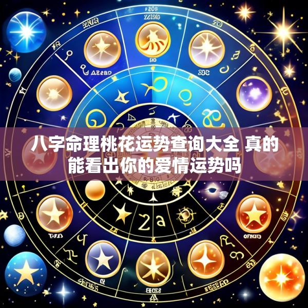 八字命理桃花运势查询大全 真的能看出你的爱情运势吗