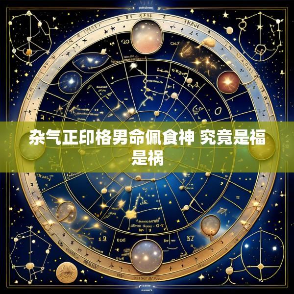 杂气正印格男命佩食神 究竟是福是祸