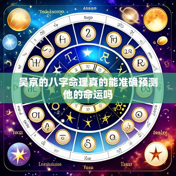 吴京的八字命理真的能准确预测他的命运吗