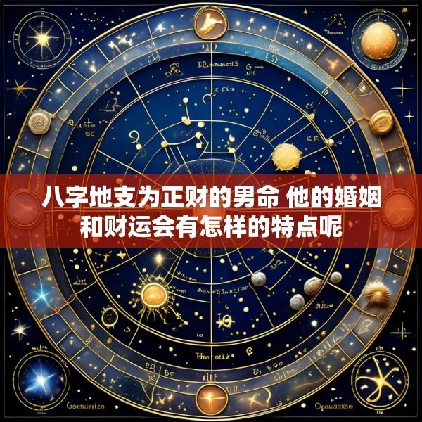 八字地支为正财的男命 他的婚姻和财运会有怎样的特点呢
