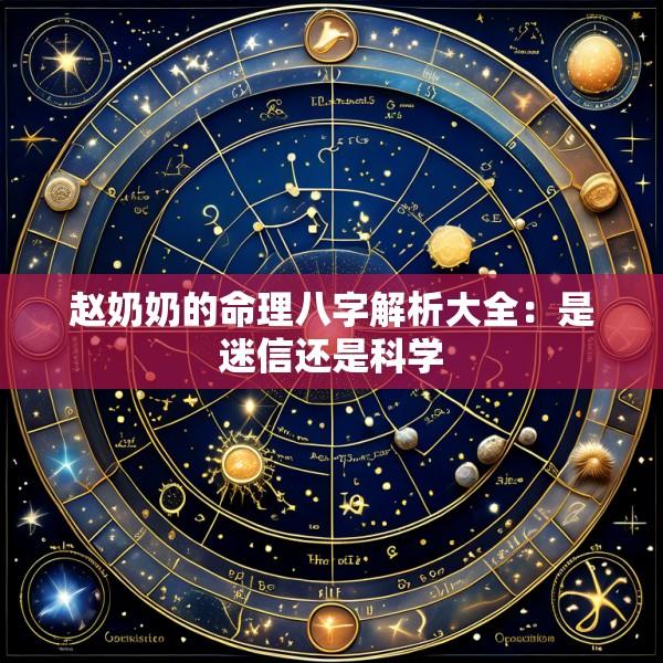 赵奶奶的命理八字解析大全：是迷信还是科学