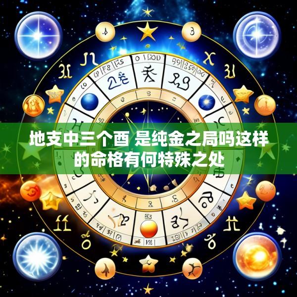地支中三个酉 是纯金之局吗这样的命格有何特殊之处