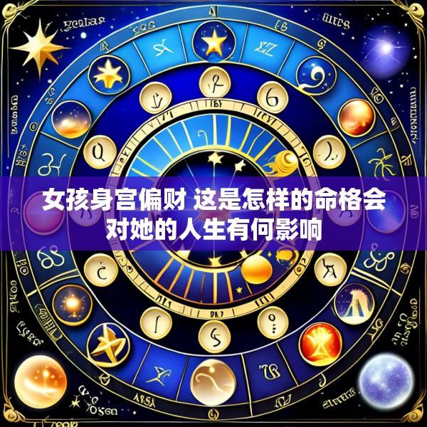 女孩身宫偏财 这是怎样的命格会对她的人生有何影响