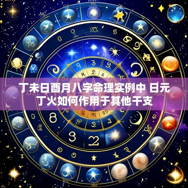 丁未日酉月八字命理实例中 日元丁火如何作用于其他干支